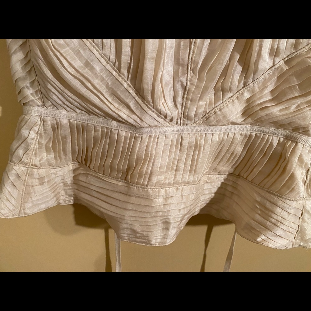 DVF Diane Von Furstenberg 100% Silk Cream Cross - Picture 4 of 14